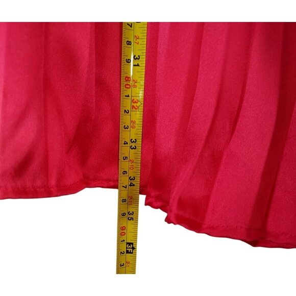 Sincerely Jules Red Pleated Sleeveless Dress With Plunge Neck & Tie Back XS, NWT - Picture 7 of 7